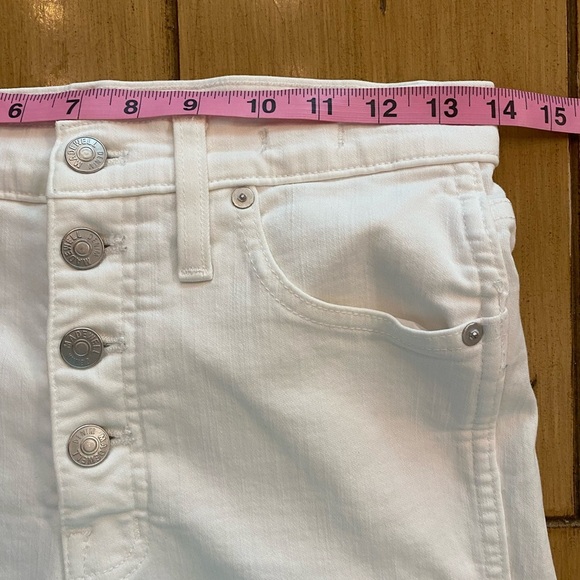 Madewell white high-rise skinny crop jeans size 27 frayed at ankle - Picture 10 of 16
